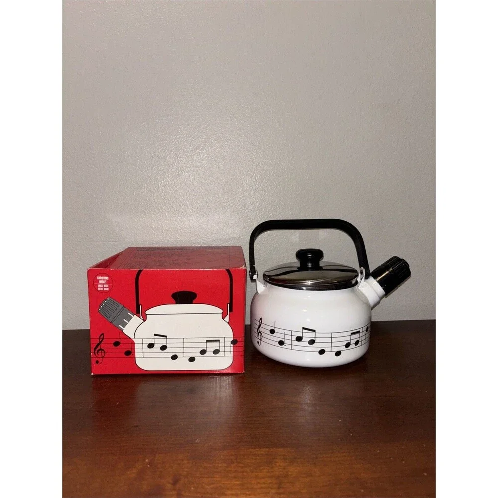 Fujiware Musical Tea Kettle Christmas Medley Love Story Whistling Kettle Japan